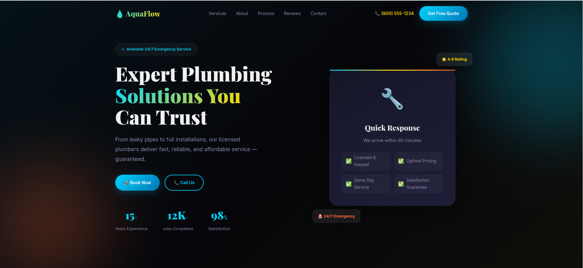 AquaFlow Plumbing — Expert Plumbing Services